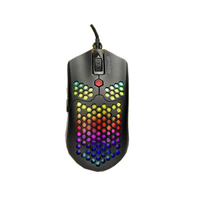 Dragon War G25 RGB (Black) Gaming Mouse, Lightweight Honeycomb Shell USB Wired Mouse with 12000 DPI Optical Sensor and Macro Function