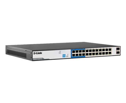 24GE PoE + 2 SFP Ports 250m PoE Switch DGS-F1026P-E