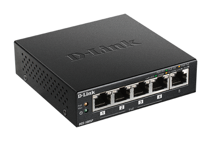 DGS-1005P 5-Port Desktop Gigabit PoE+ Switch