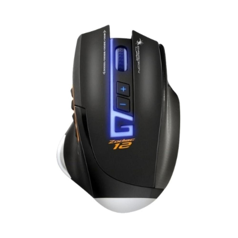 Dragon War Zodiac MMO Wired Gaming Mouse Wtih 6 Color LED System and USB Interface, 800 to 10000 Dpi