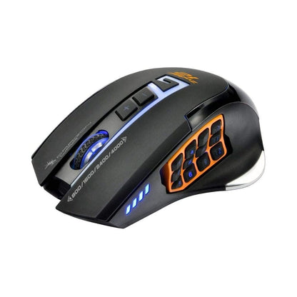 Dragon War Zodiac MMO Wired Gaming Mouse Wtih 6 Color LED System and USB Interface, 800 to 10000 Dpi