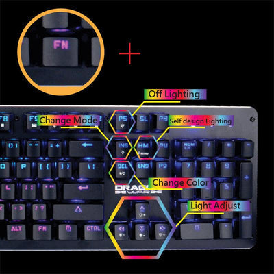 GK-016 RGB Lighting effect gaming keyboard GK-016