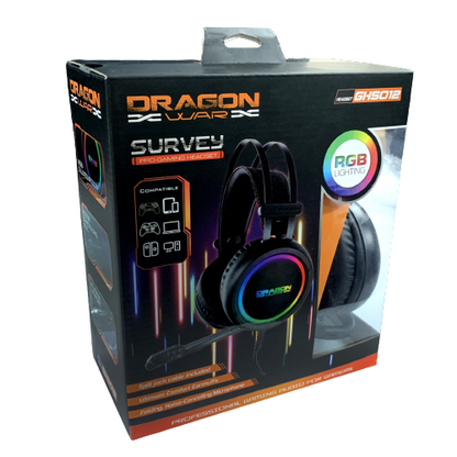 Dragon War SURVEY RGB Lighting effect Gaming Headset – G-HS-012